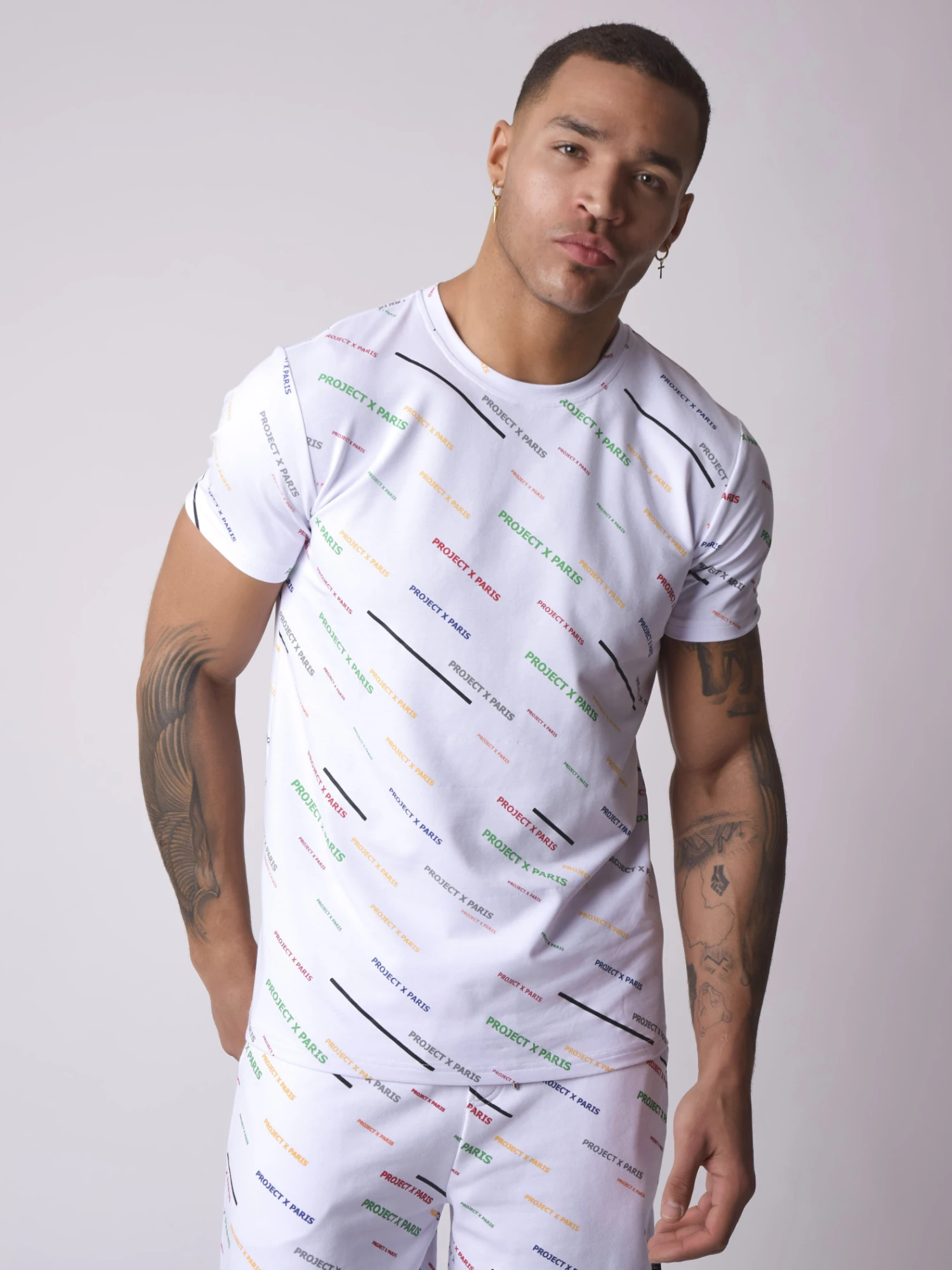 Tee-shirt Imprimé Logo All Over Diagonale