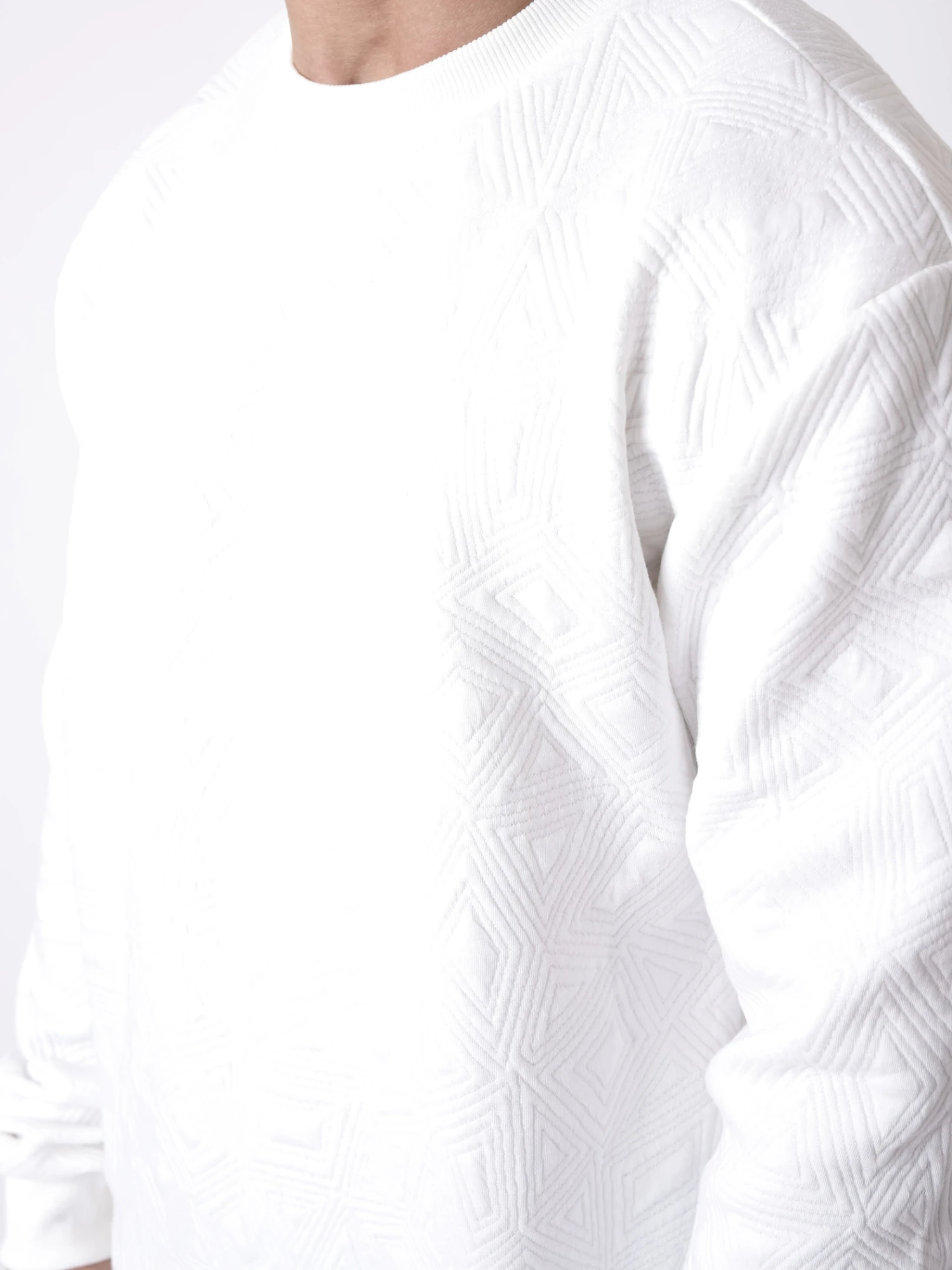 Sweat Col Rond Texture Graphique