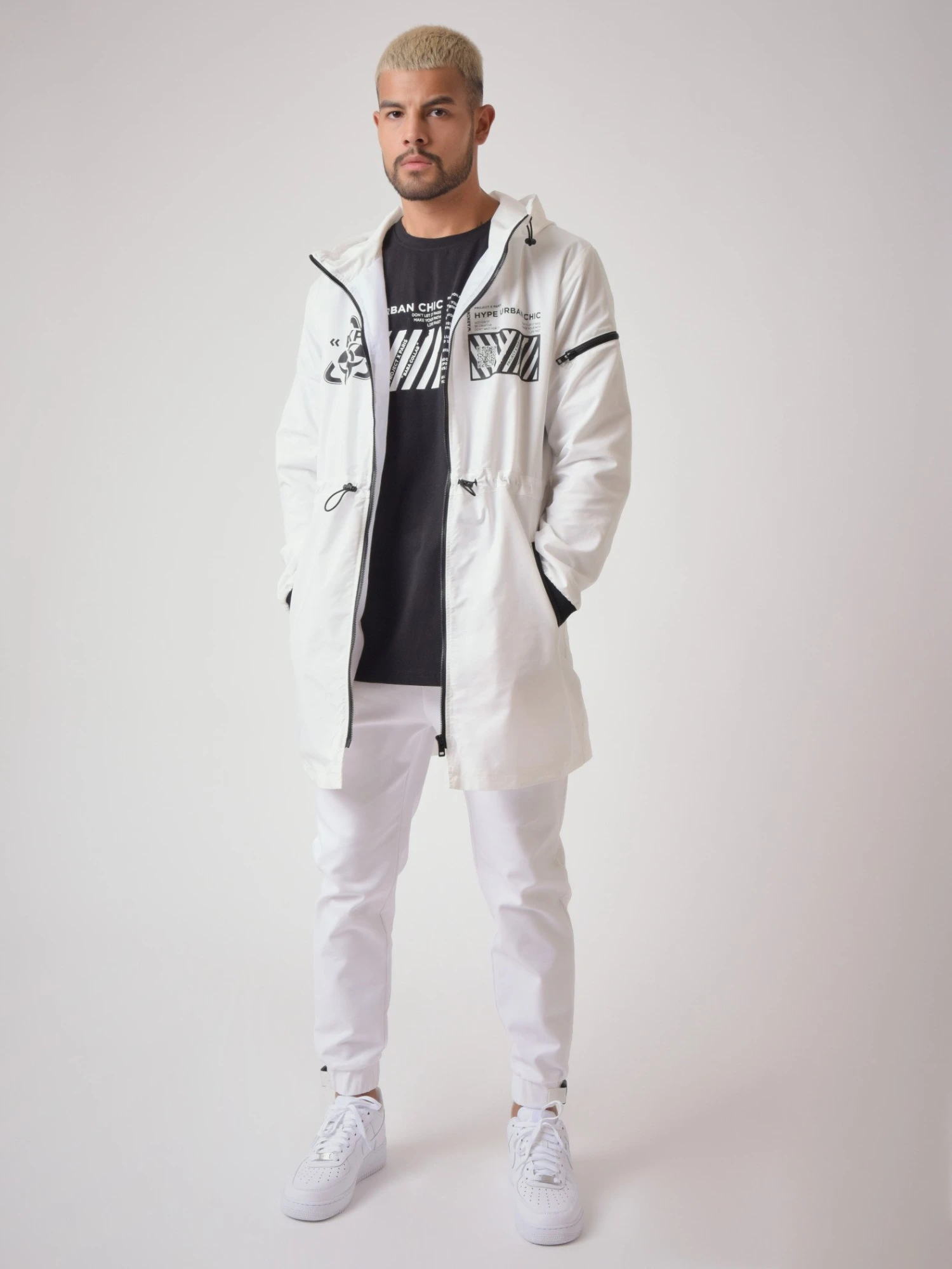 Coupe Vent Long Black & White "Baba Collab" – Image 3