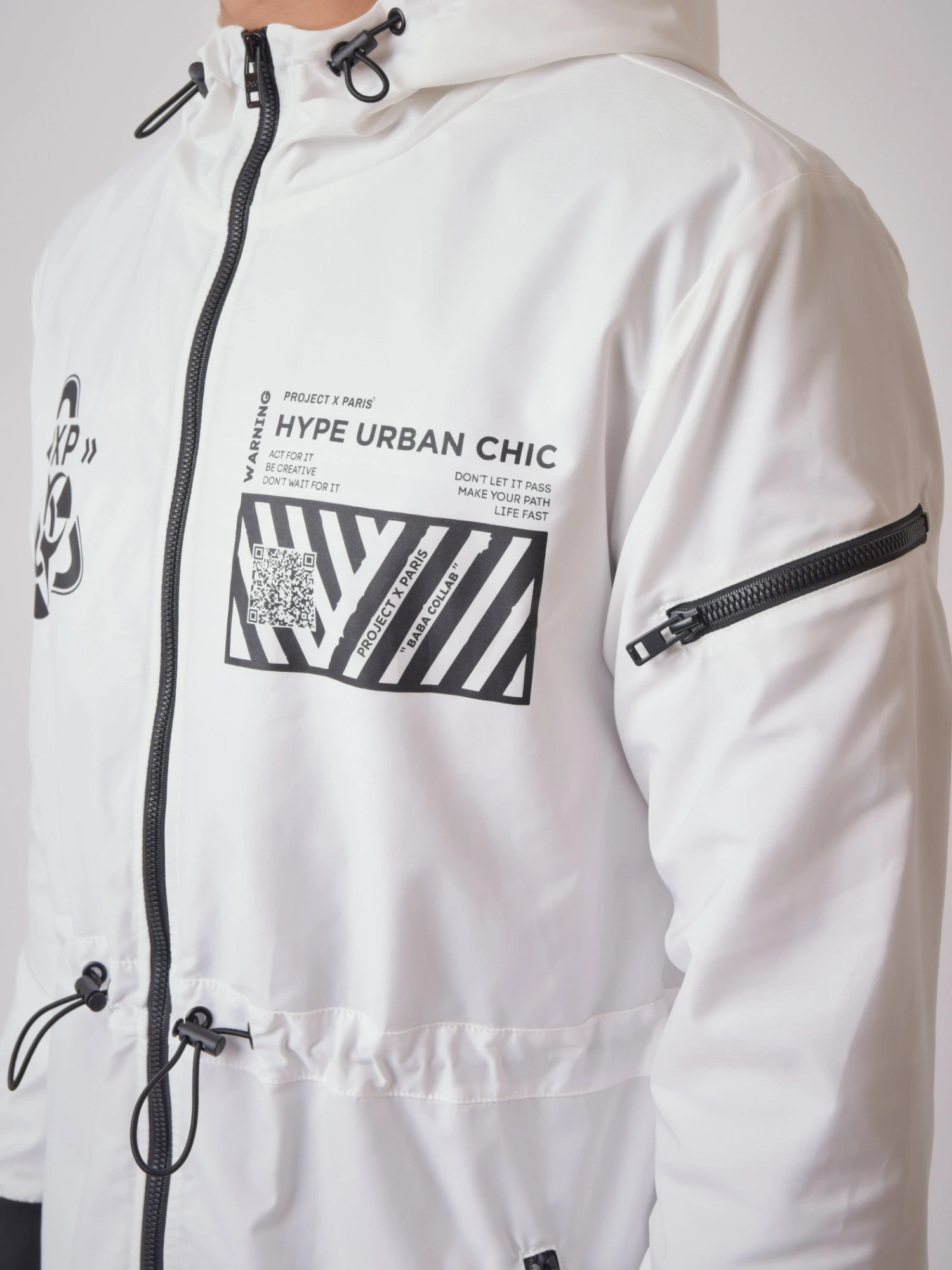 Coupe Vent Long Black & White "Baba Collab" – Image 5