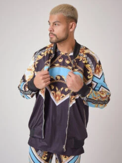 Veste Col Bomber Motif Baroque "Baba Collab"