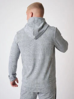 Veste à Motif Carreaux Zip Logo