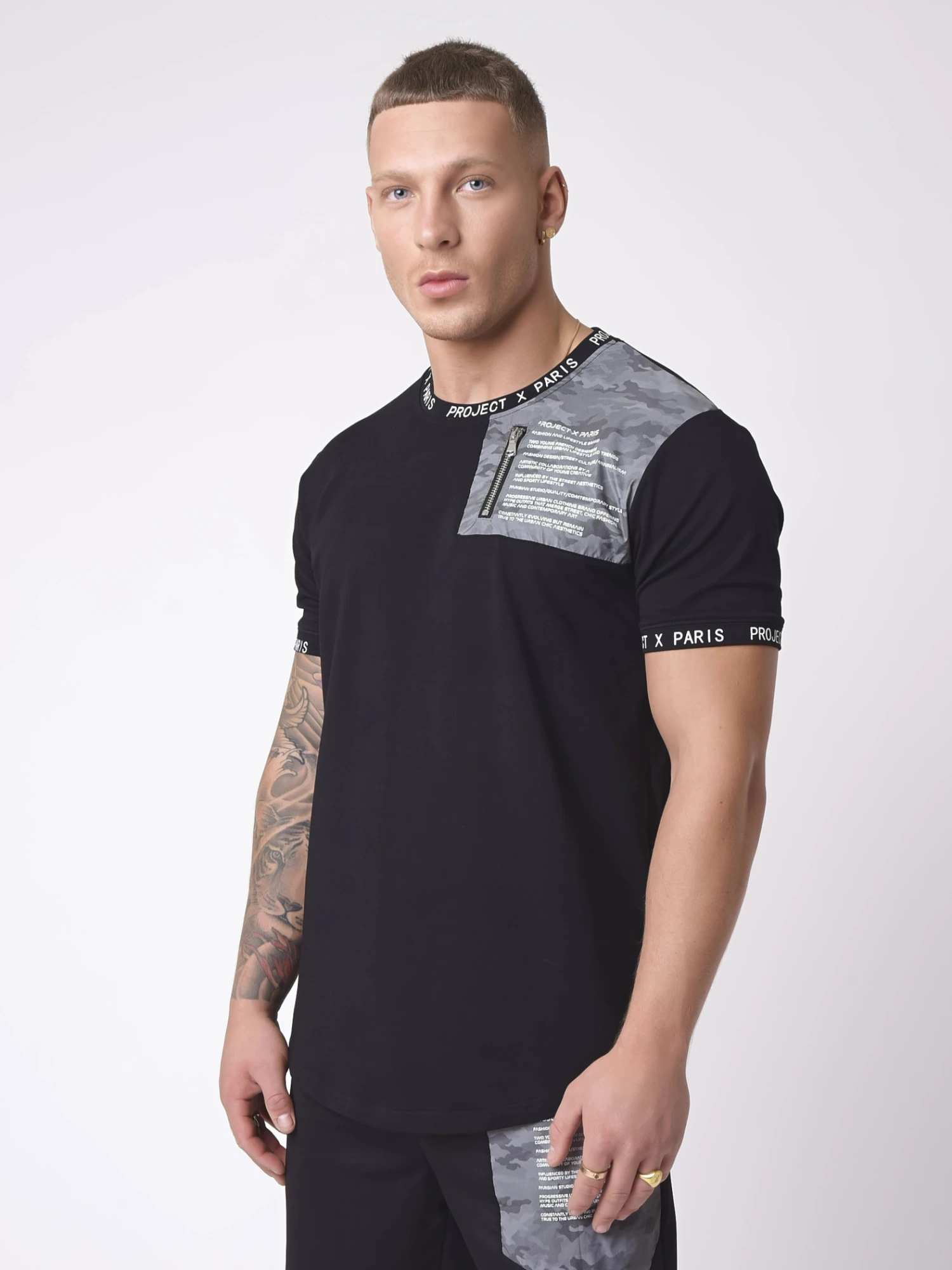 Tee-shirt Empiècement Militaire Reflect – Image 5