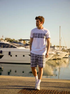 Tee-shirt Empiècement Carreaux