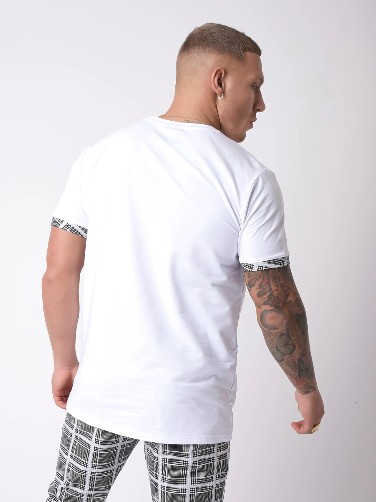 Tee-shirt Empiècement Carreaux – Image 5