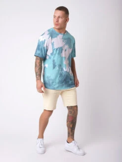 Tee-shirt Motif Effet Peinture Abstrait