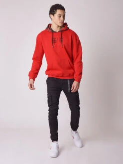 Hoodie Capuche Ă Carreaux Bicolore