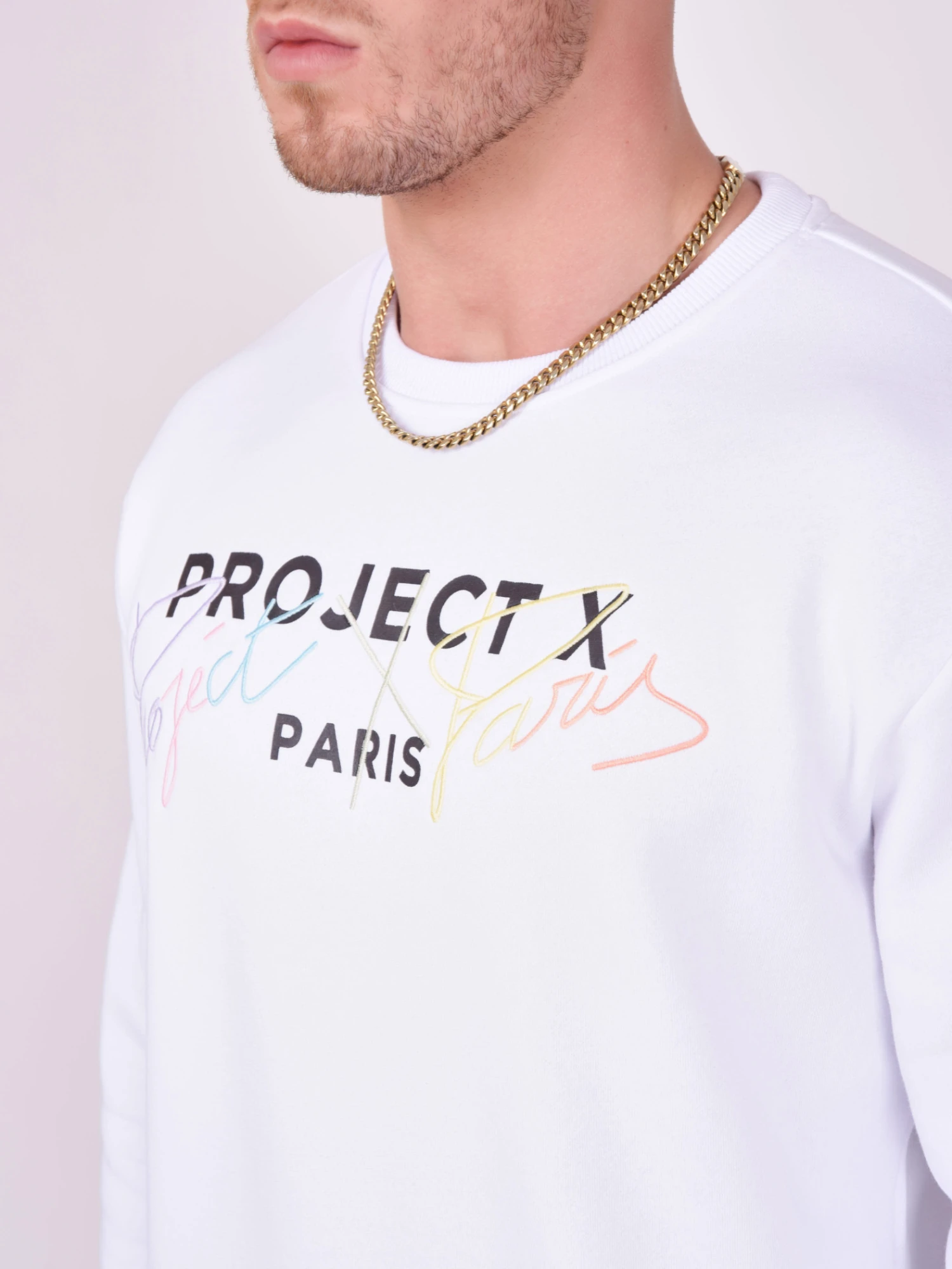 Col Rond Broderie Multicolore – Image 5