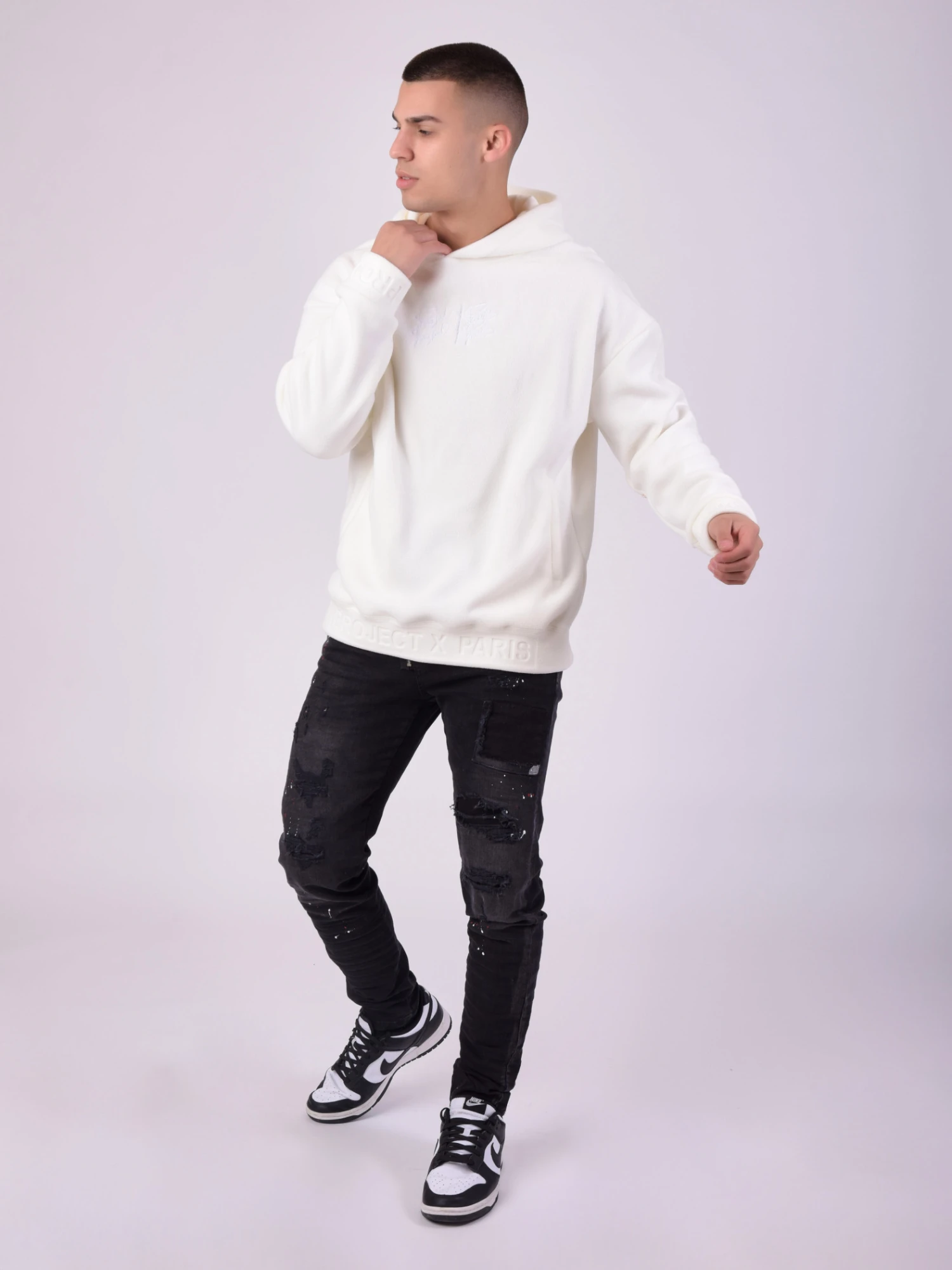 Sweat à Capuche Polaire Double Logo – Image 5