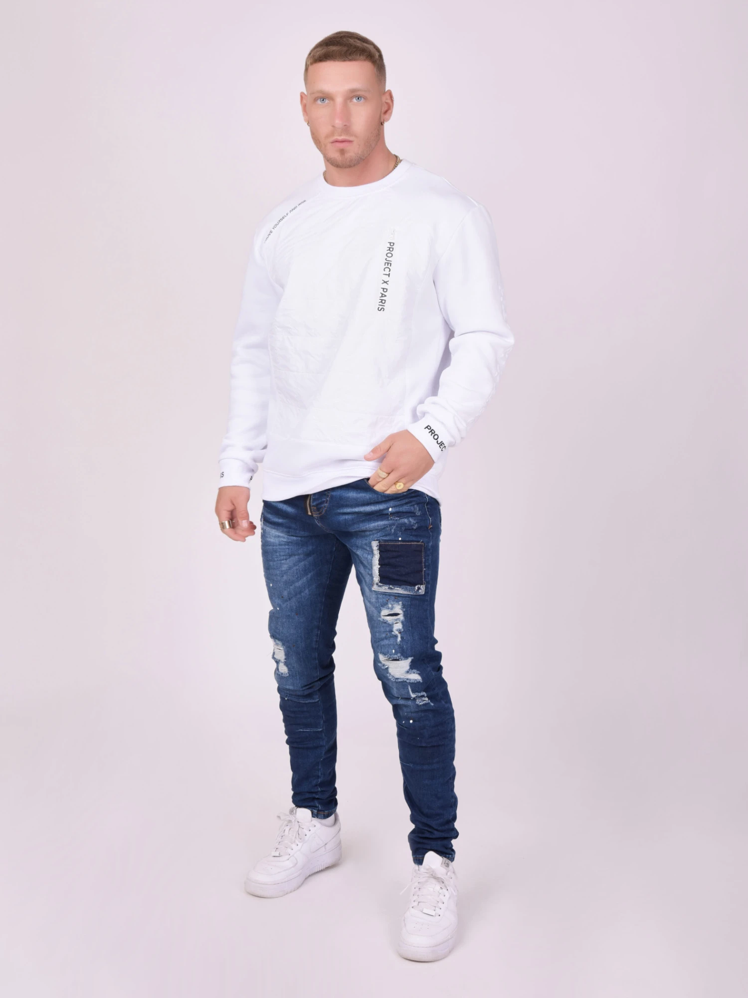 Sweat Col Rond Matelassage – Image 4