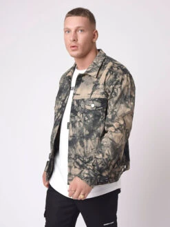Veste En Denim Motif Tie & Dye