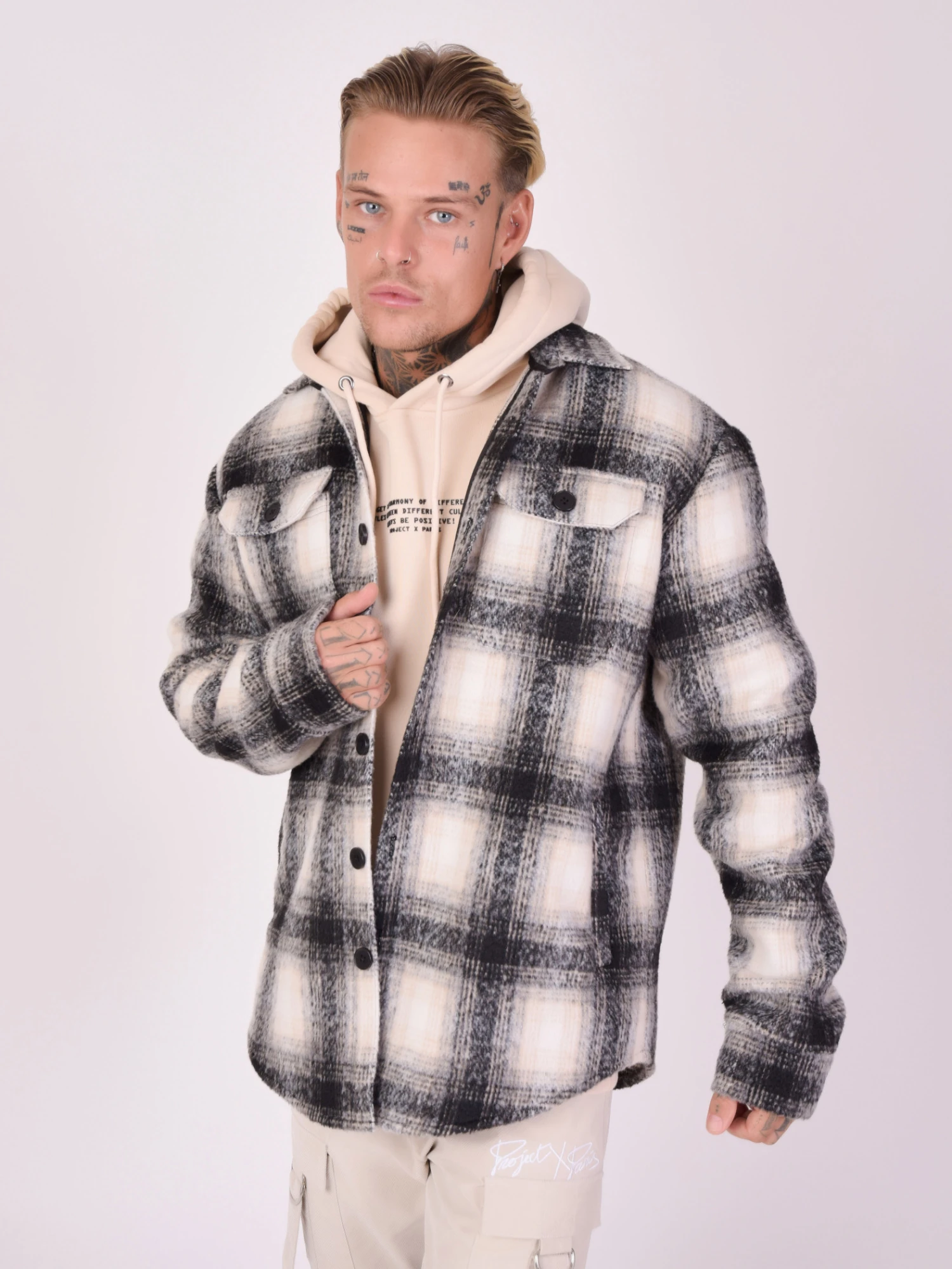 Surchemise Motif Carreaux Plaid – Image 4