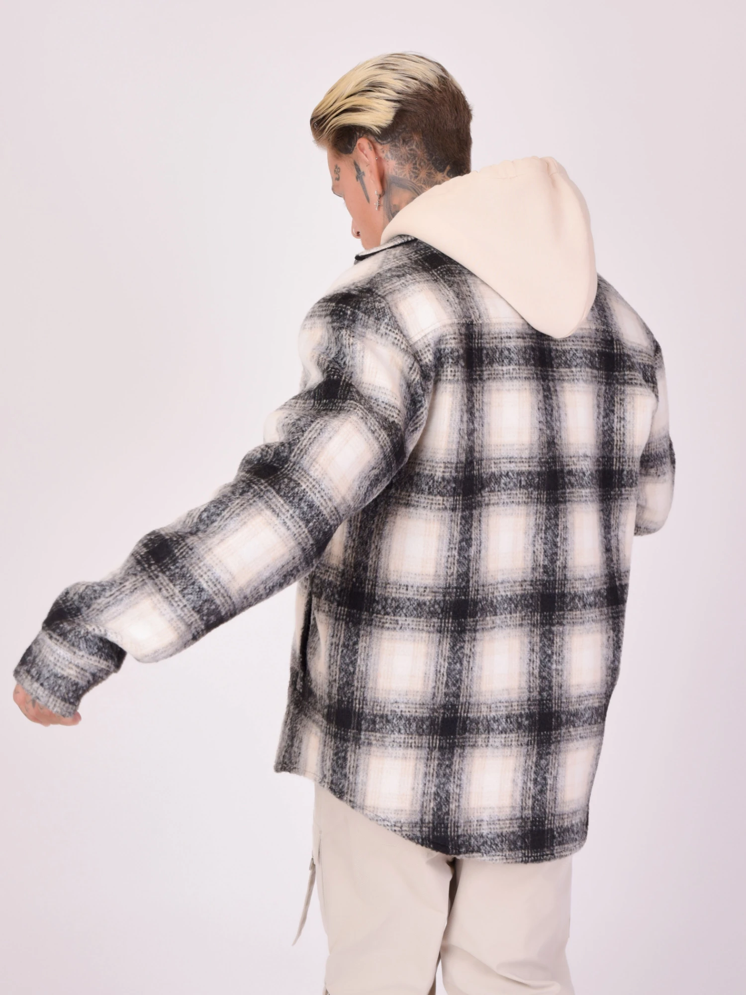 Surchemise Motif Carreaux Plaid – Image 6