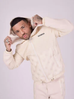 Veste à Capuche Bi-matière Matelassage Rond