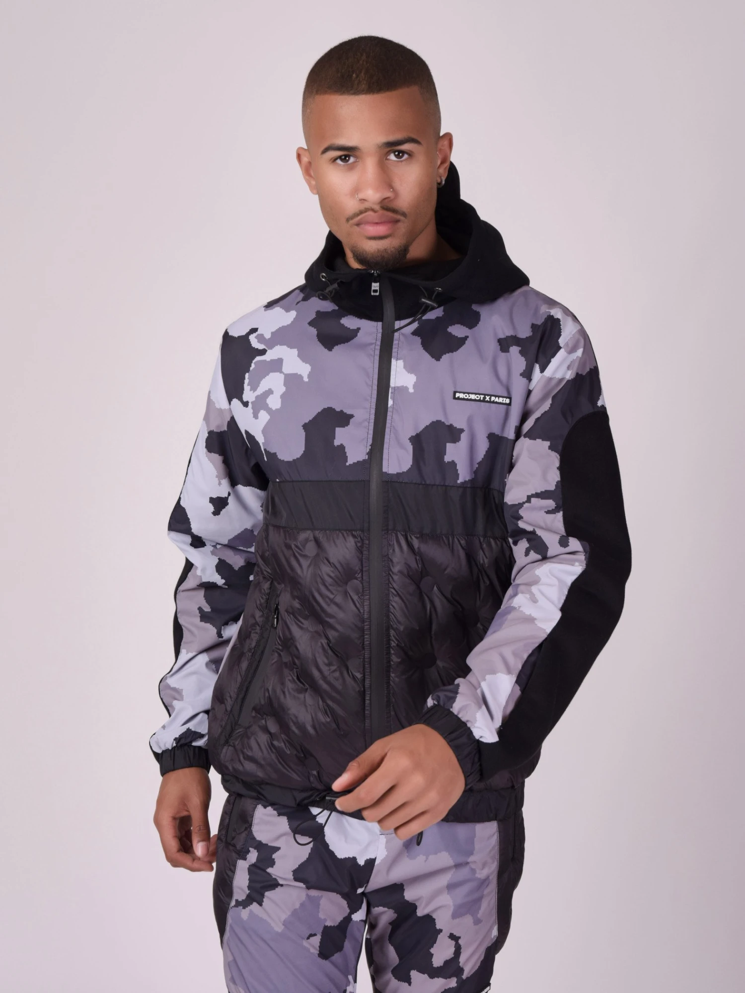 Veste Imprimé Camouflage Matelassage Rond – Image 3