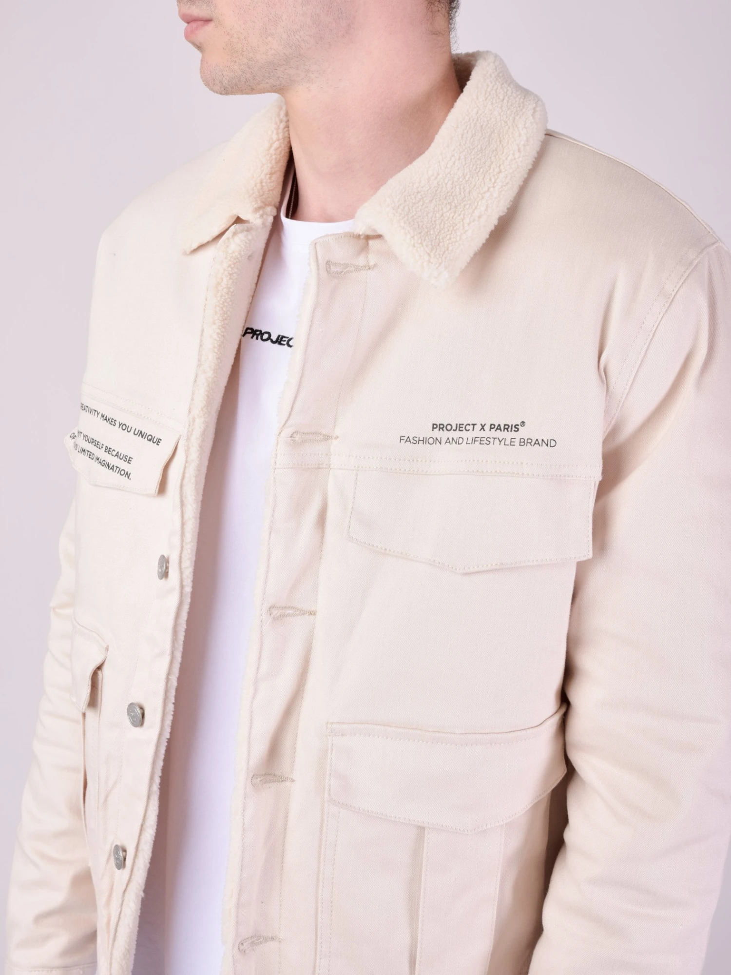 Blouson Col Et Doublure Effet Laine – Image 4