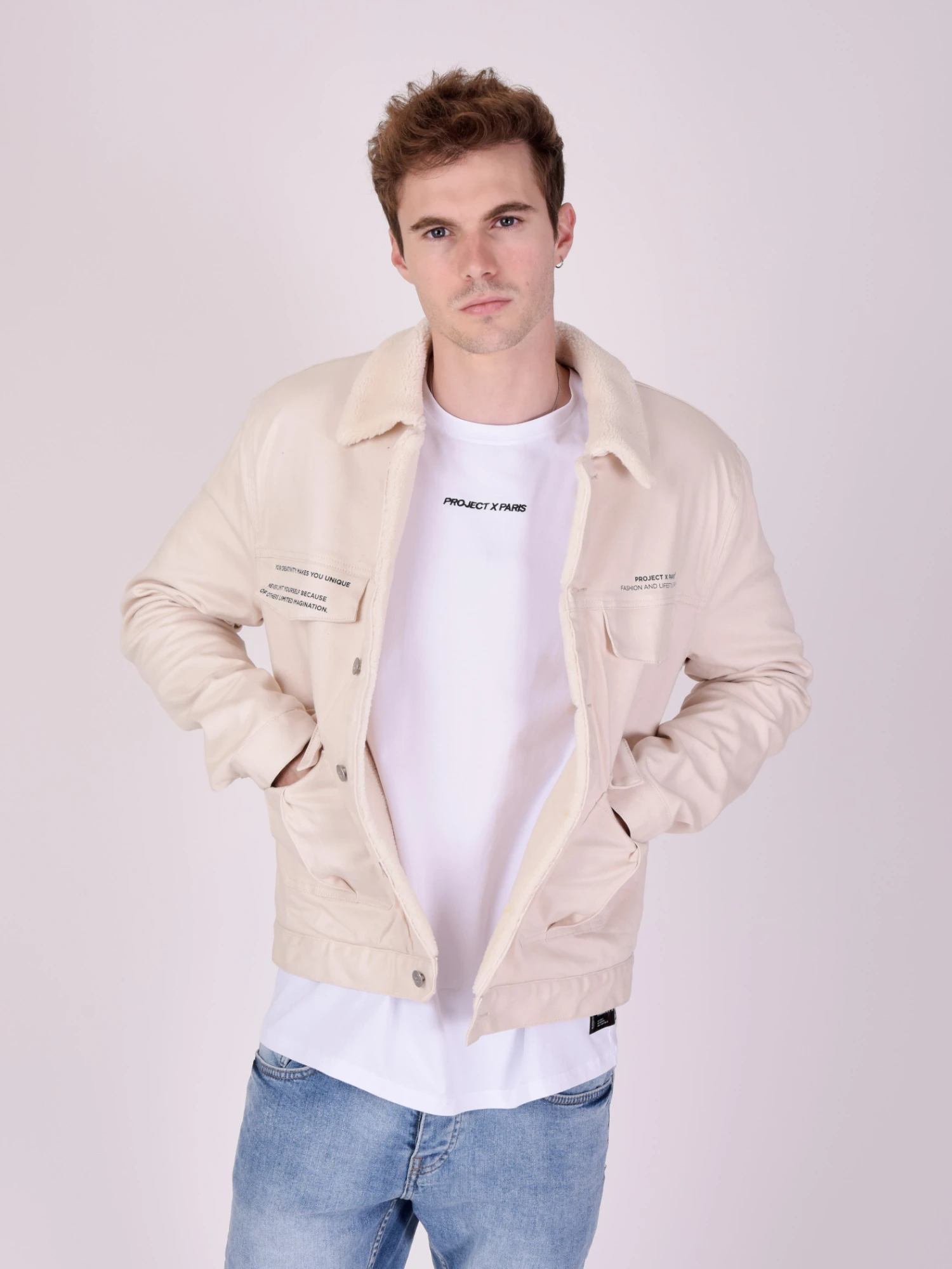 Blouson Col Et Doublure Effet Laine – Image 5