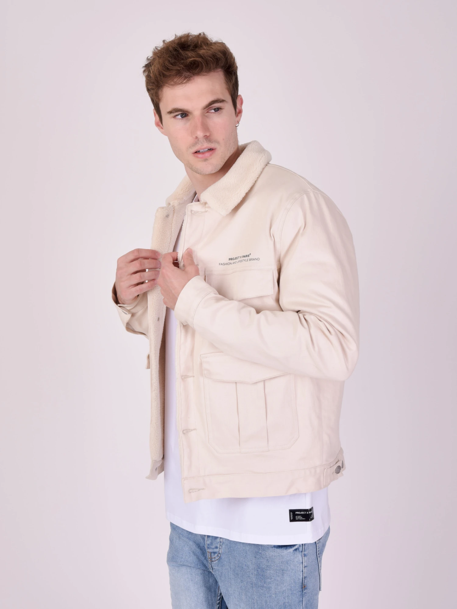 Blouson Col Et Doublure Effet Laine