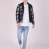 Blouson Texturé Col Effet Laine