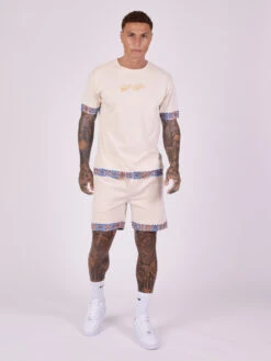 Tee-shirt Manches Courtes Avec Motifs "azulejos"