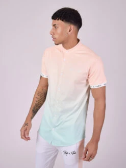 Chemise Col Mao Imprimé Dégradé