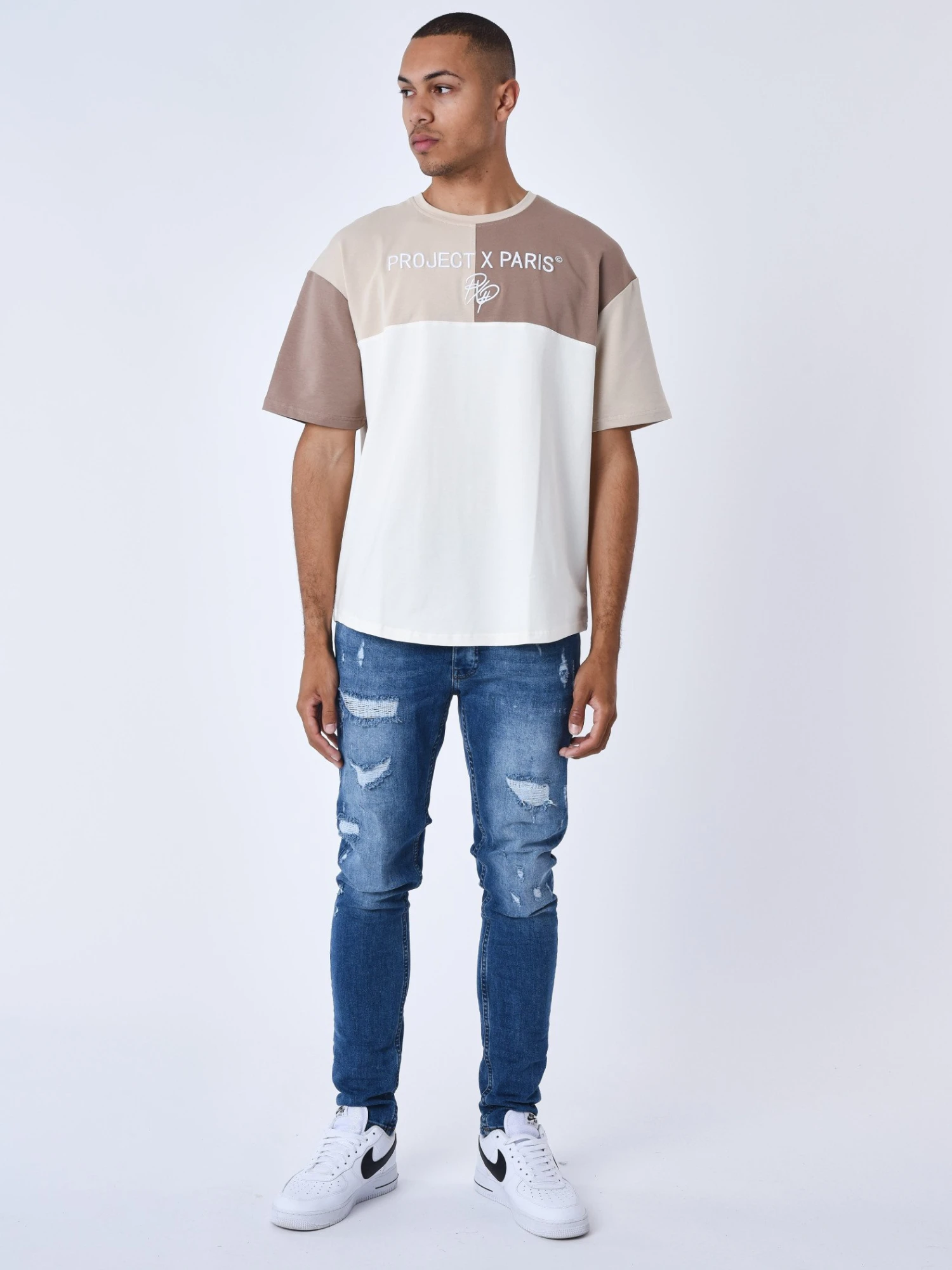 Tee-shirt Oversize Effet Color Block – Image 4
