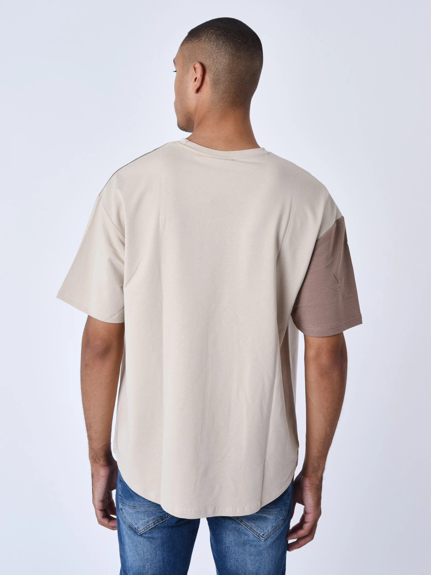 Tee-shirt Oversize Effet Color Block