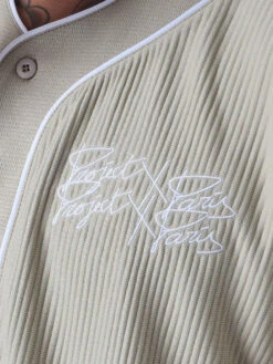 Chemise Style Maillot De Baseball En Matière Texturé