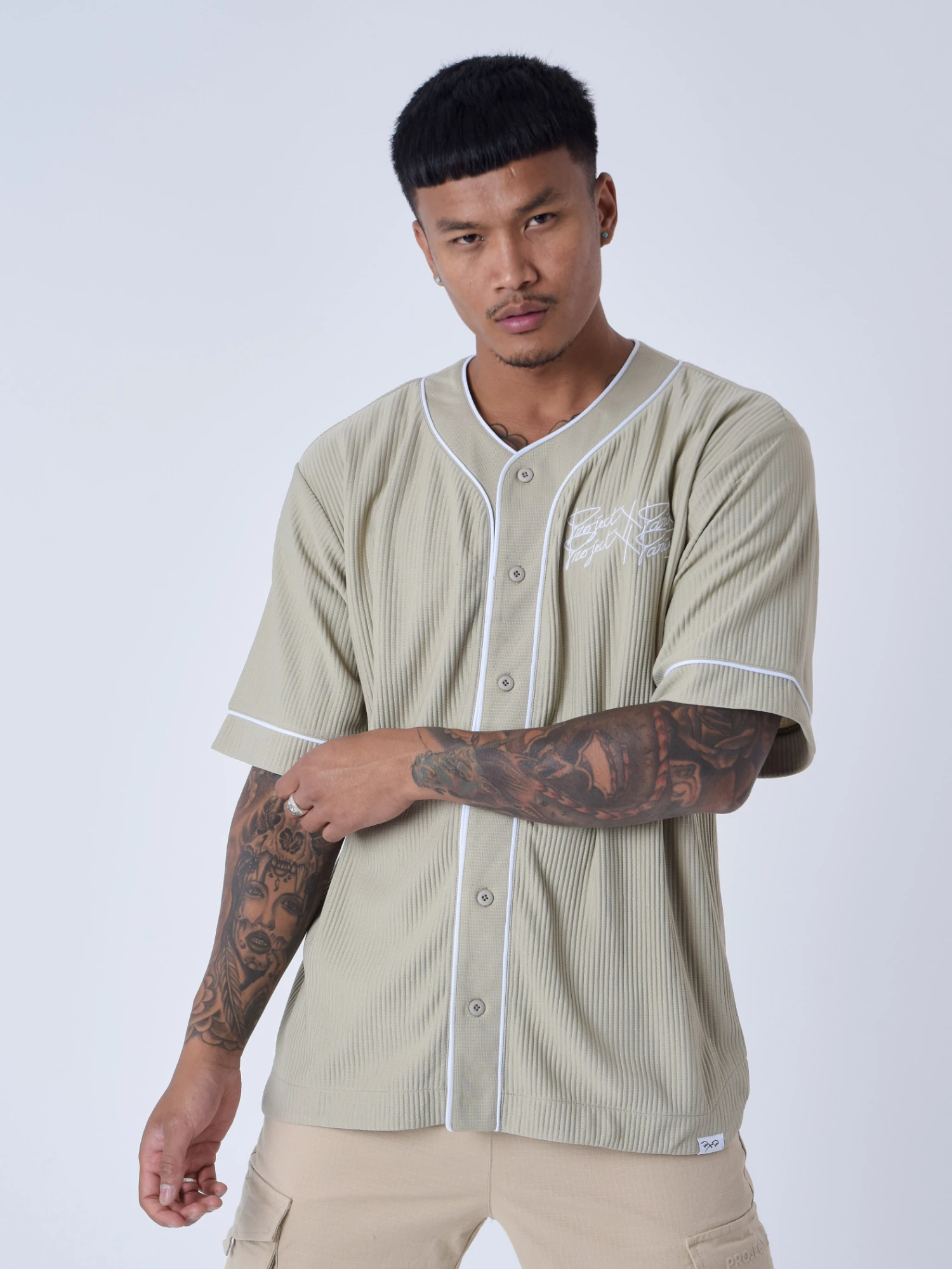 Chemise Style Maillot De Baseball En Matière Texturé – Image 4