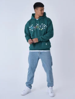 Sweat à Capuche Fleurit Brode