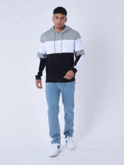 Sweatshirt Ă Capuche Colorblock