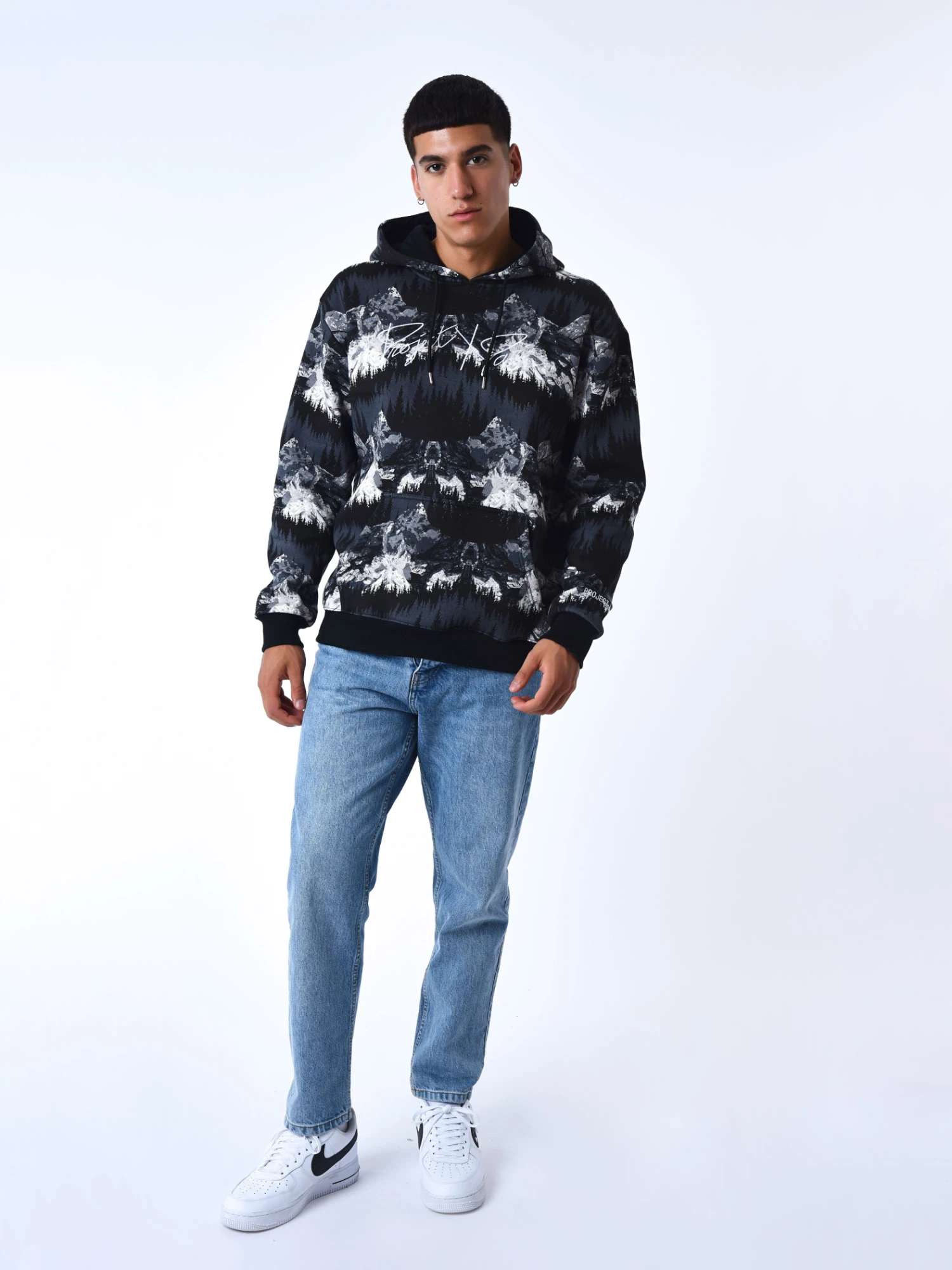 Sweat Ă Capuche Oversize A Motif Paysage