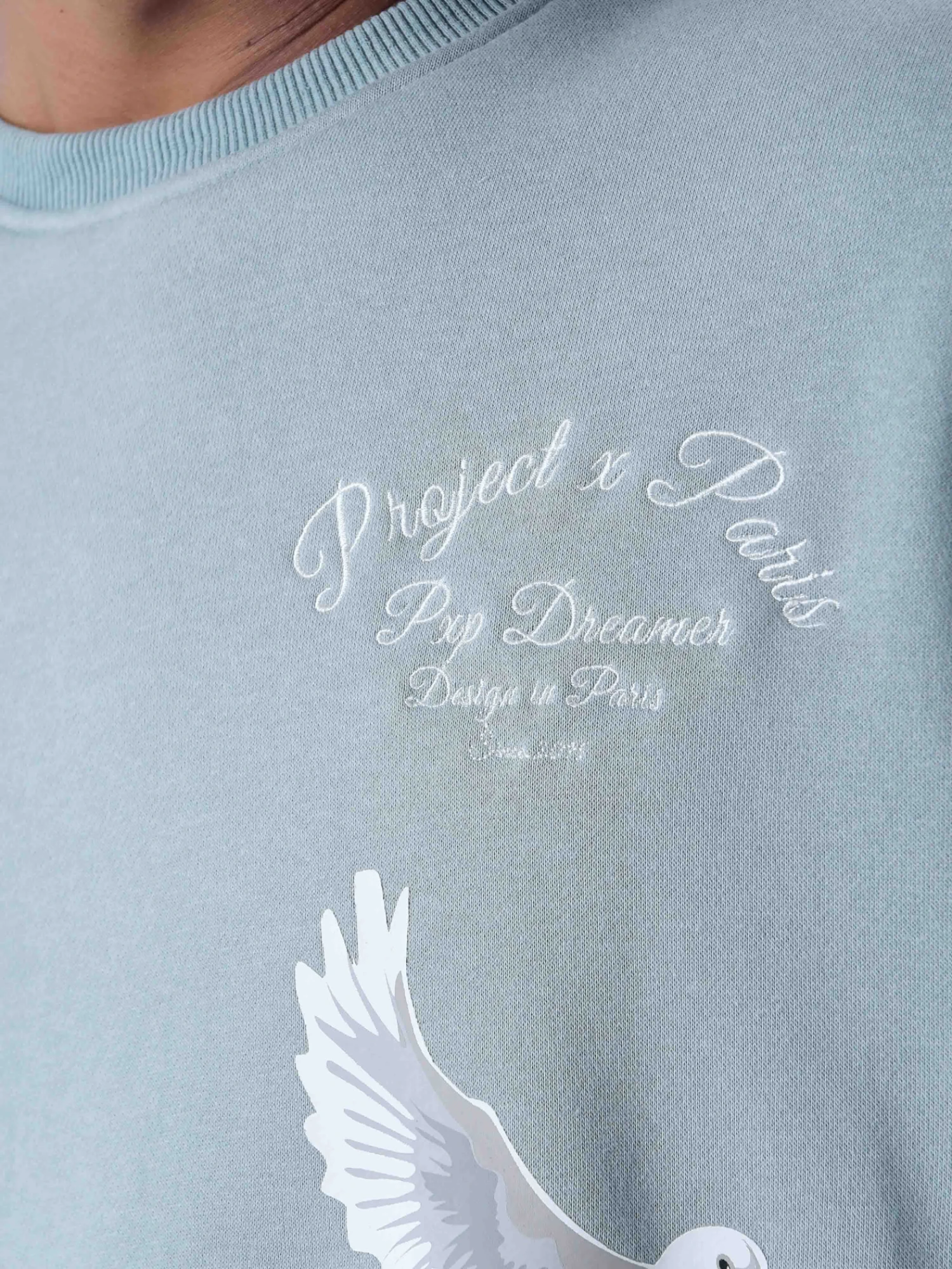 Sweatshirt Loose à Motif Colombes – Image 2