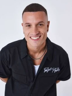 Chemise Manches Courtes Uni à Poches