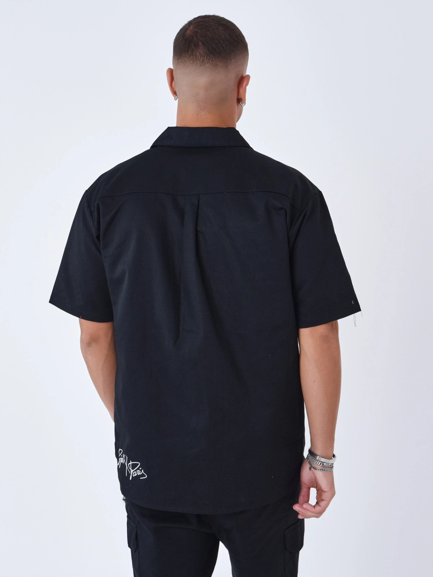 Chemise Manches Courtes Uni à Poches – Image 5