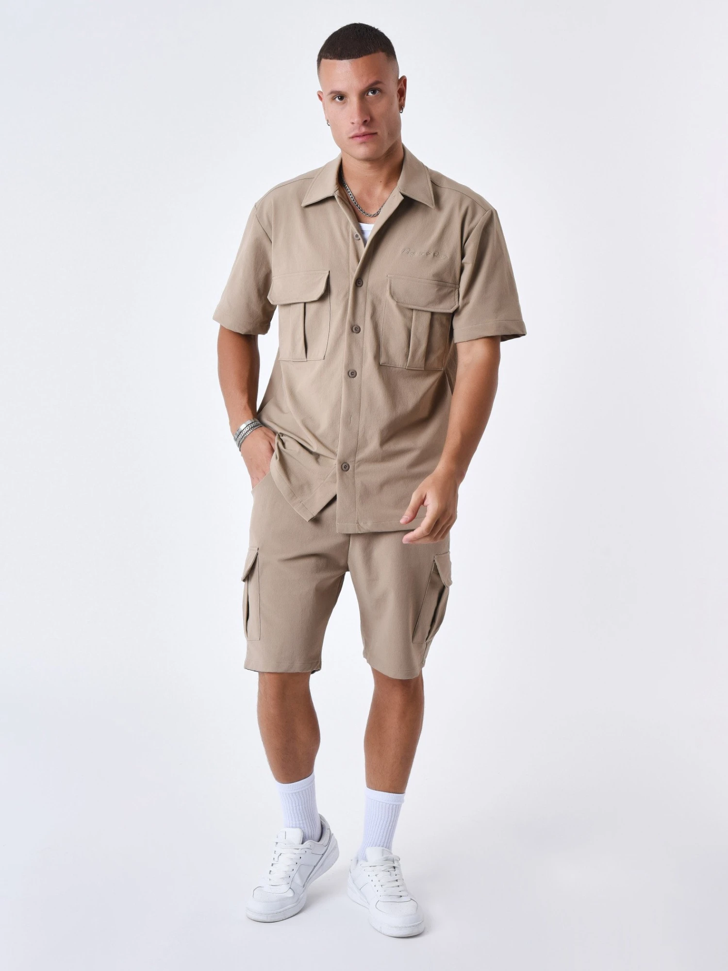 Chemise Manches Courtes Uni Texturé – Image 5