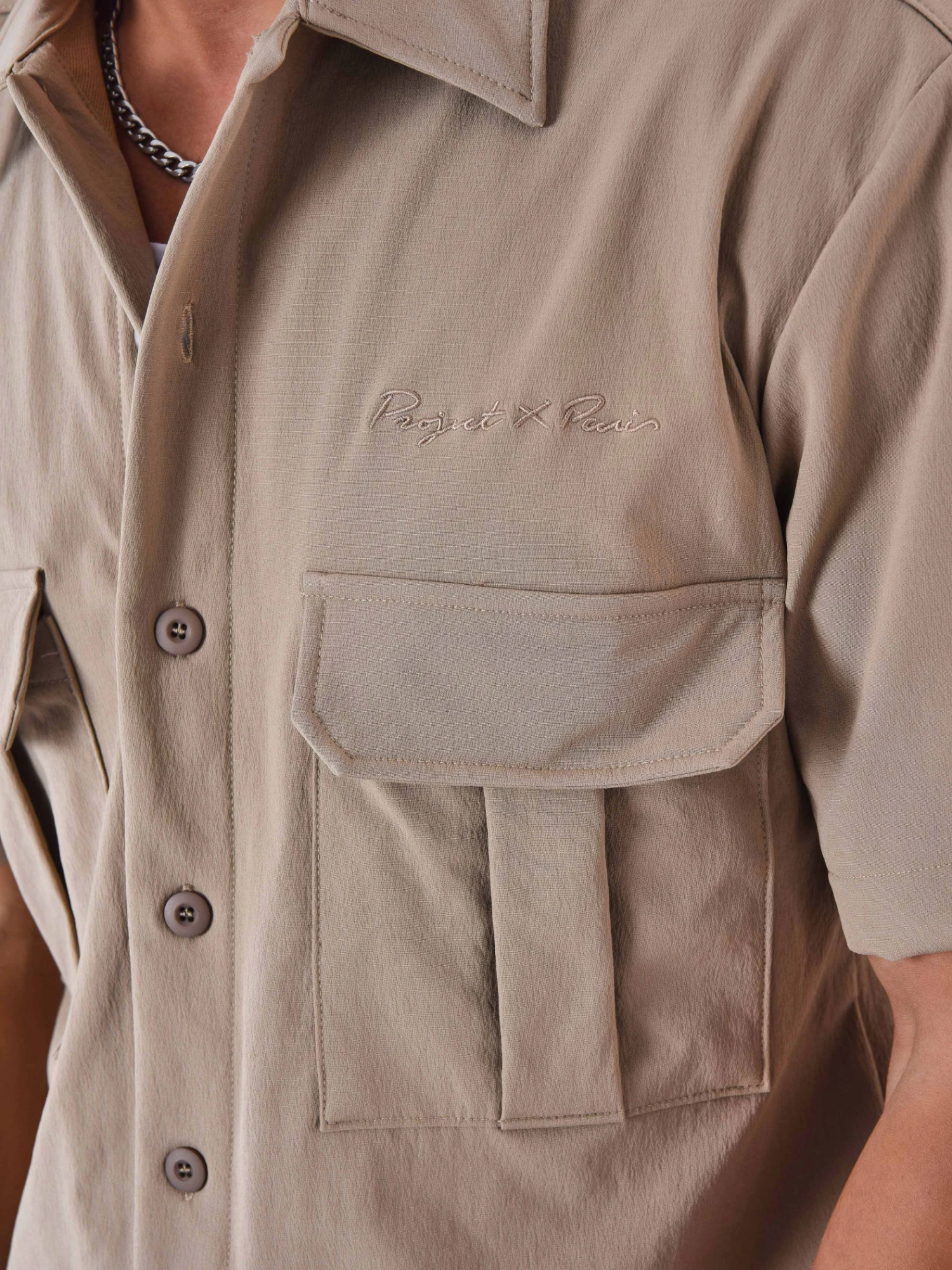 Chemise Manches Courtes Uni Texturé – Image 8