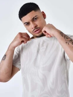 Tee-shirt Motif Liquid Marble