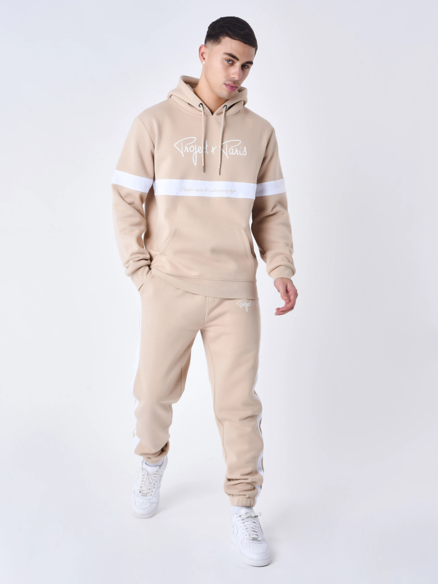 Sweat à Capuche Signature Avec Bande Blanche – Image 4