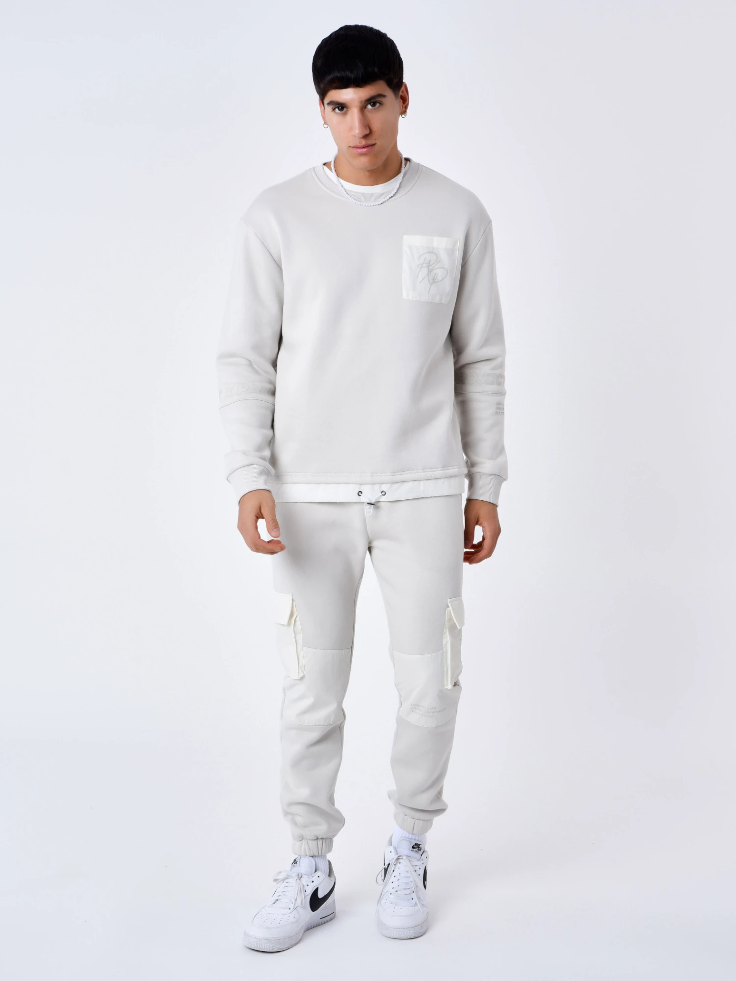 Sweat Col Rond Poche Réfléchissante