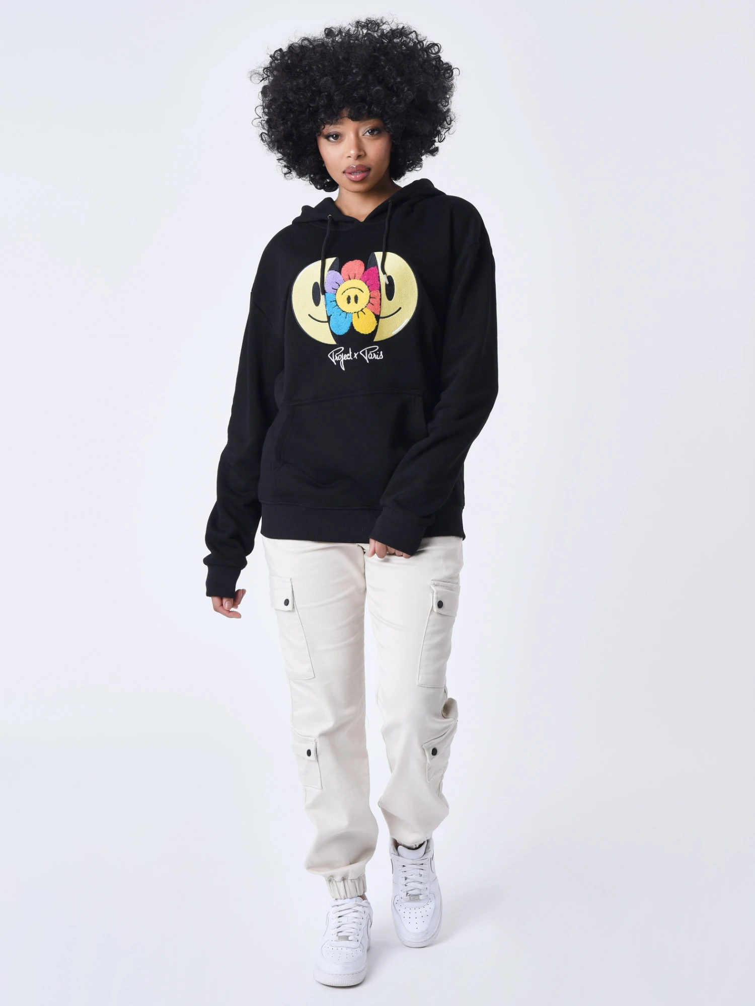 Sweat à Capuche Broderie Avec Smiley Sourire – Image 6