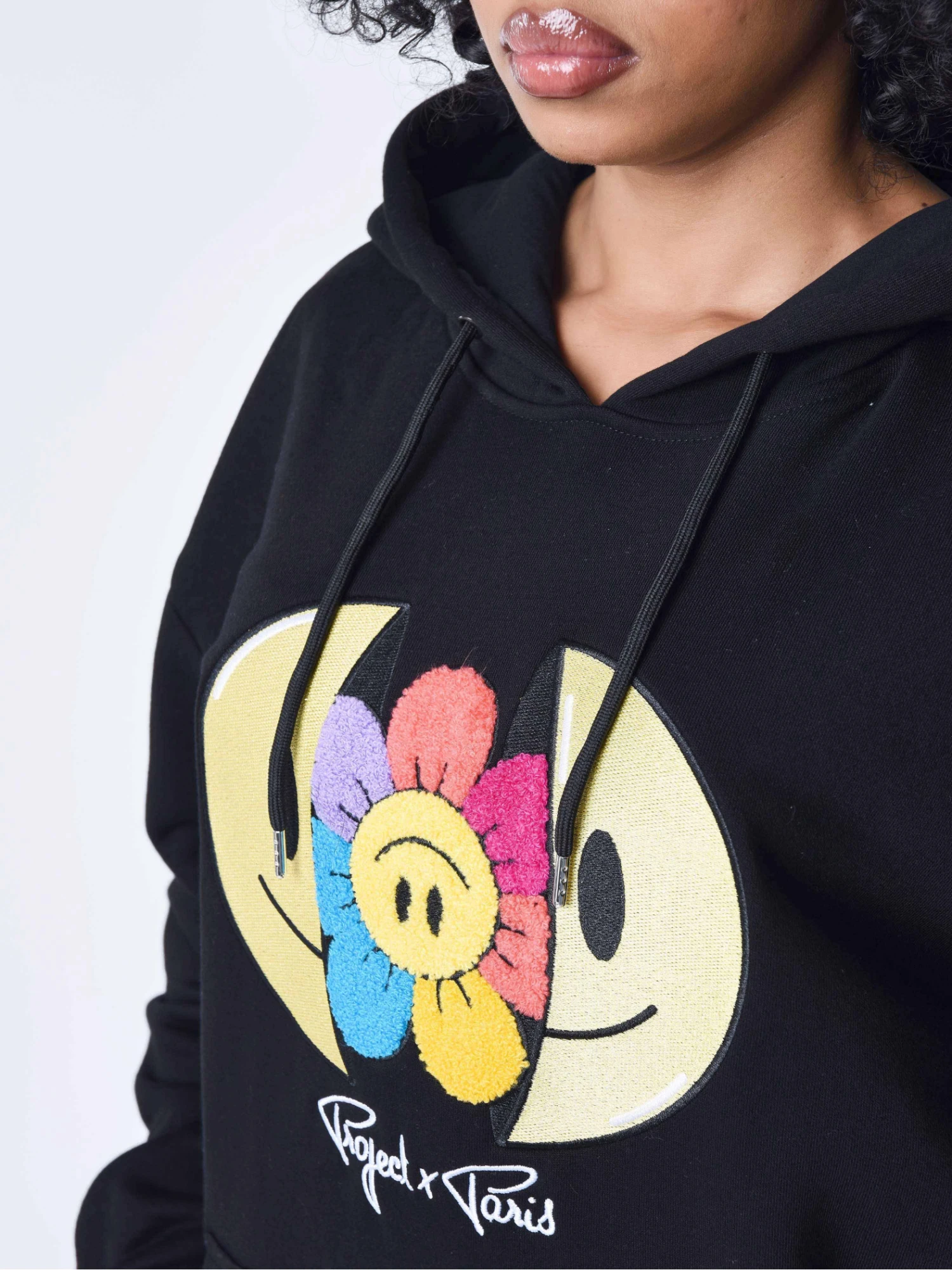 Sweat à Capuche Broderie Avec Smiley Sourire – Image 10