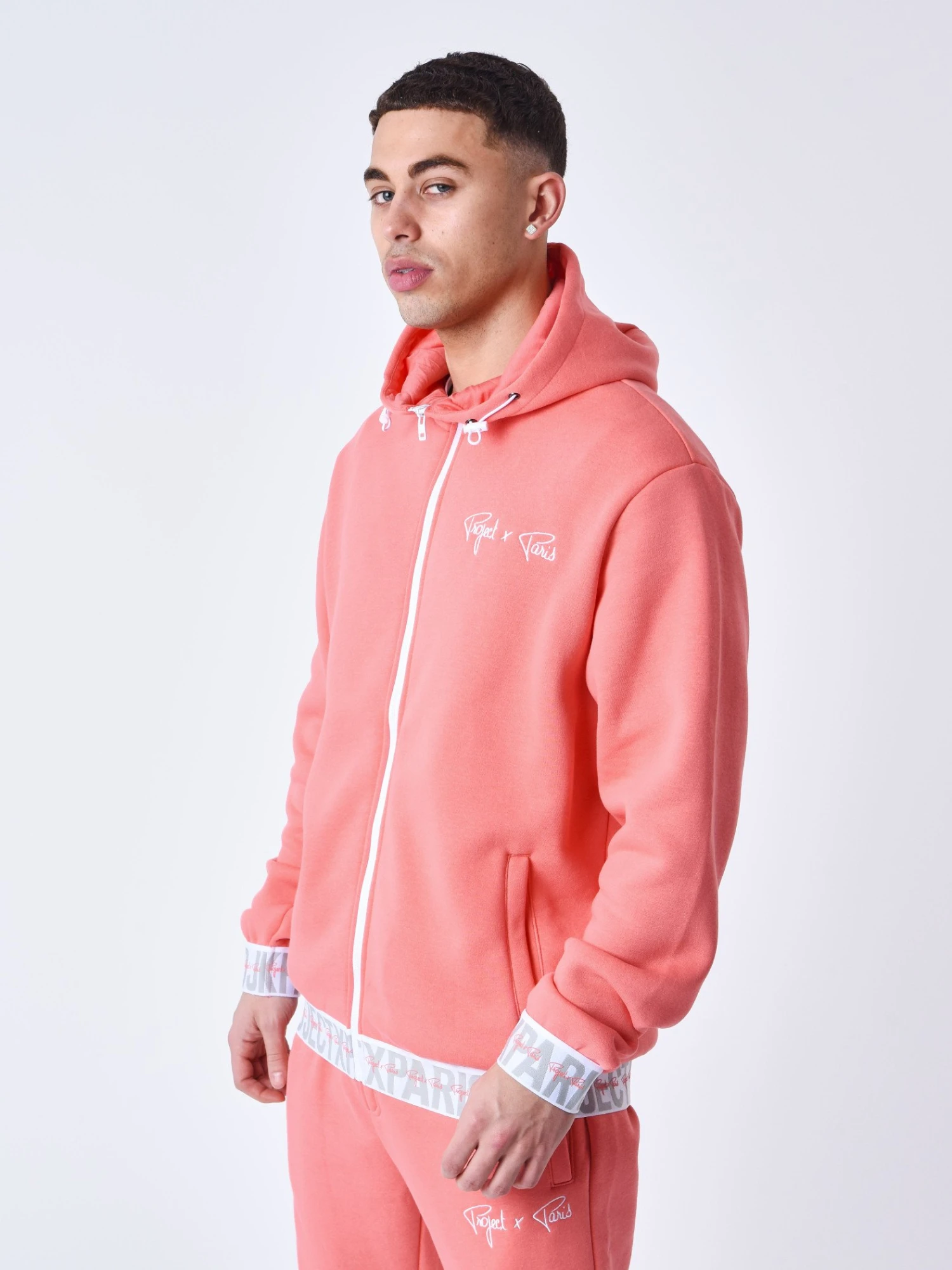 Sweat à Capuche Zippé Bande élastique Logotée