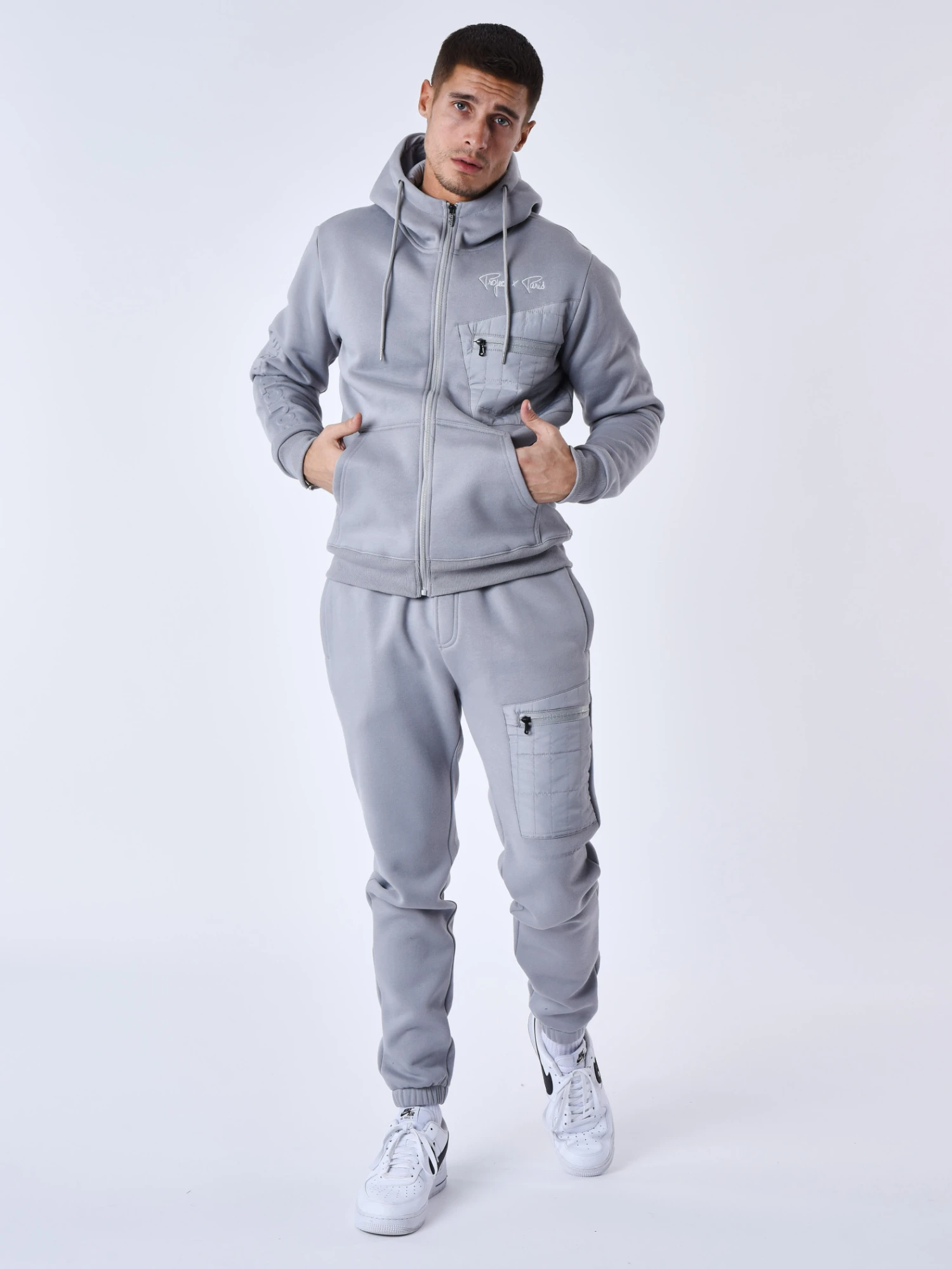 Veste à Capuche Avec Empiècement Bimatière – Image 2