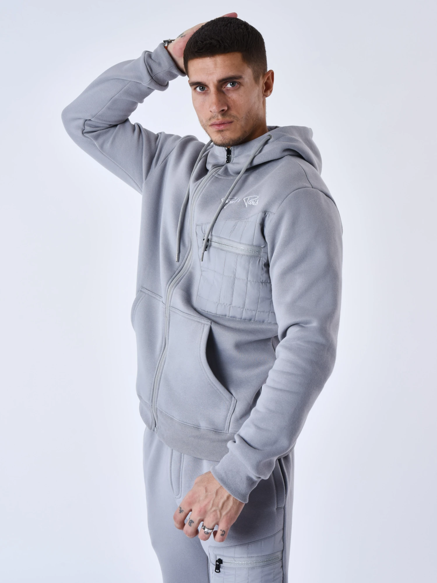 Veste à Capuche Avec Empiècement Bimatière – Image 4