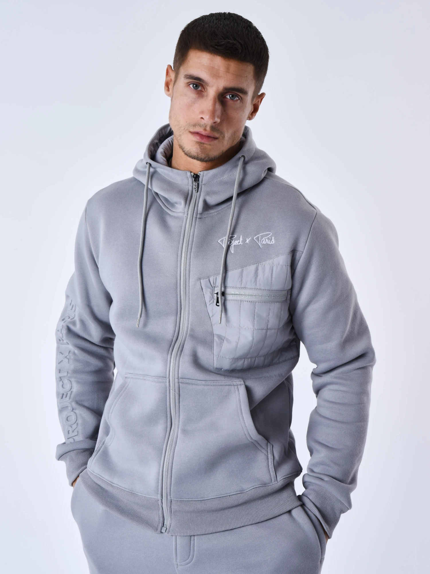 Veste à Capuche Avec Empiècement Bimatière – Image 6