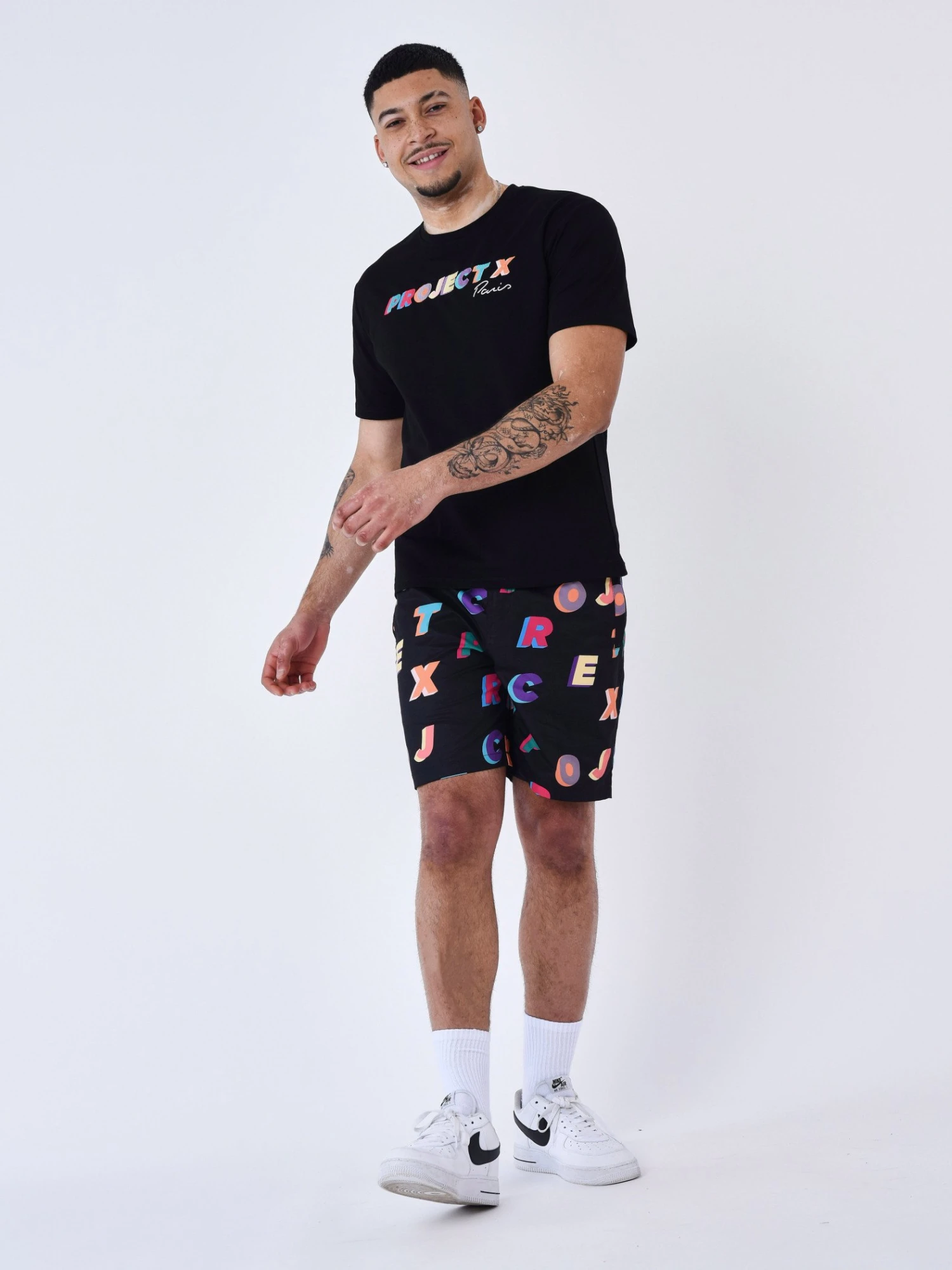 Short De Bain Imprimé Logo Multicolores – Image 6