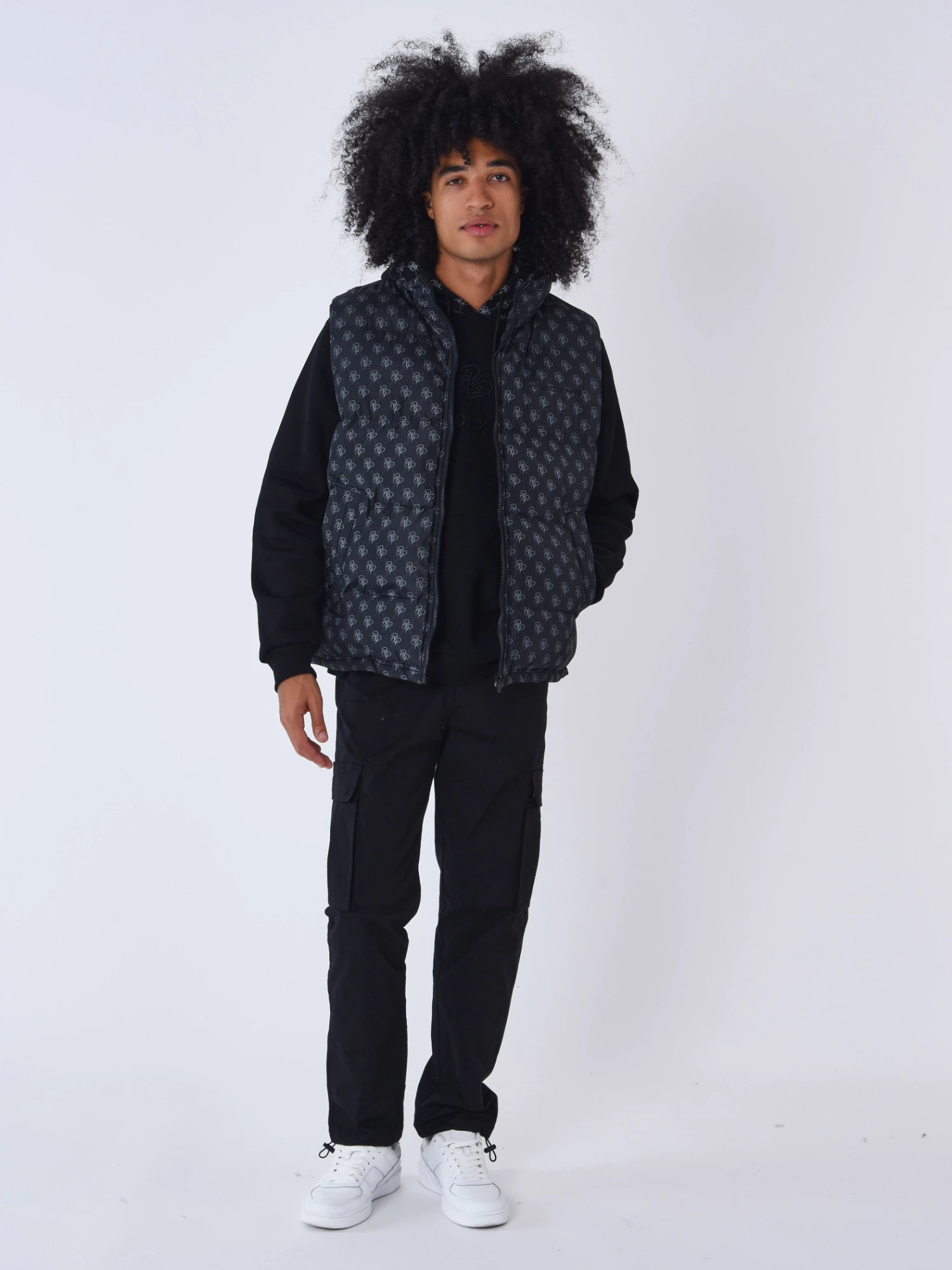 Doudoune Sans Manches All Over Monogramme