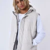 Blouson Matelassé Sans Manches Capuche