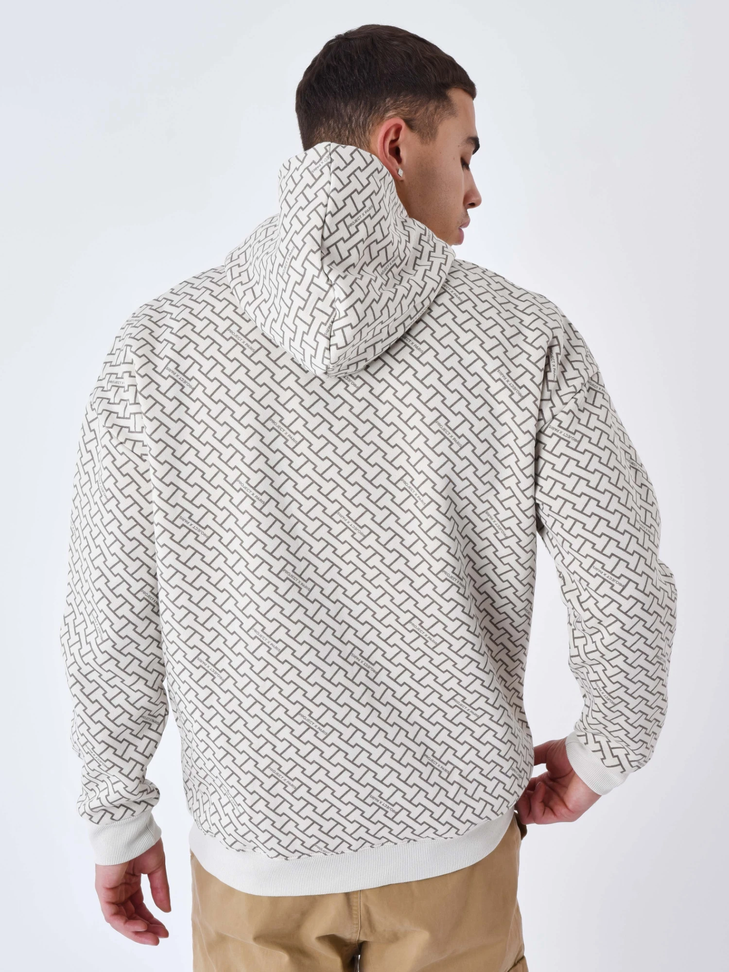 Sweat à Capuche Zippé Imprimé Monogramme – Image 2